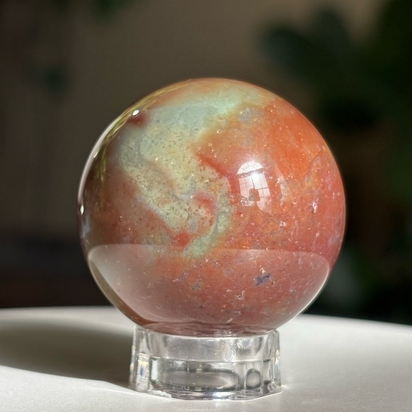 Small Ocean Jasper Crystal Sphere - Picture 14 of 15